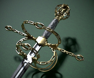 Rapier with"chain" hilt