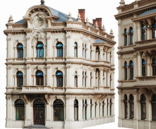 Classic European City Building 3D Model