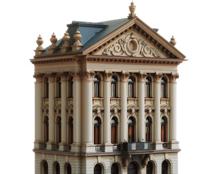Classic European City Building 3D Model 004