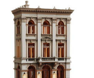 Classic European City Building 3D Model 005