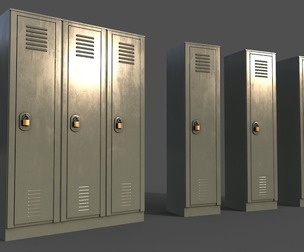PBR School Gym Locker 01 - Pale Green