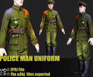 Military Uniform(MD projects,Fbx,Obj,UV)