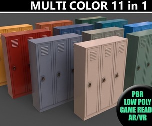 PBR School Gym Locker 01 - Multi Color