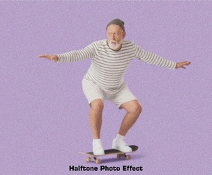 Halftone Photo Effect PSD Template