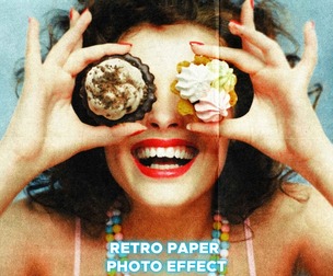 Retro Paper Photo Effect PSD Template