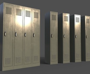PBR School Gym Locker 02 - Pale Green