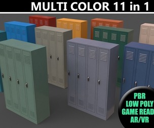 PBR School Gym Locker 02 - Multi Color