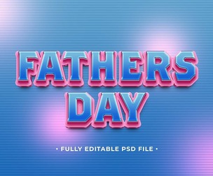 Fathers Day PSD Fully Editable Text Effect. Layer Style PSD Mockup Template