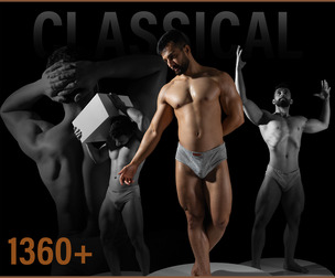 Male Classical Poses Photo Reference Pack . 1360+ Reference Pictures . no ai