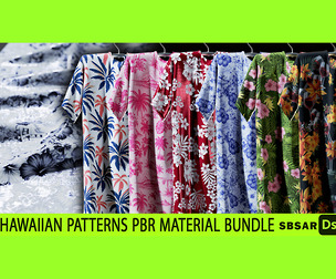 Hawaiian Pattern PBR Material Bundle (SBSAR+texturesets)