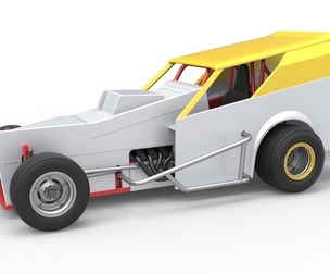 Vintage Dirt Modified stock car V7 Scale 1:25