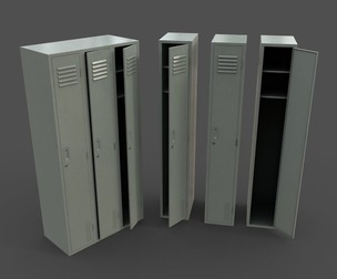 PBR School Gym Locker 03 - Pale Green