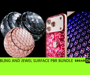 Bling Surface PBR material bundle vol3 (SBSAR + 4k textures)