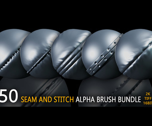 Seam and Stitch alpha brush bundle vol8 (2k tiff16bit)
