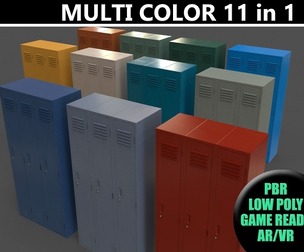 PBR School Gym Locker 03 - Multi Color