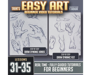 Easy Art Lessons 31- 35 - Drawing Hands and Feet