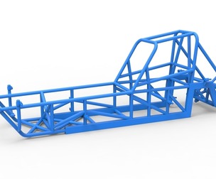Frame of Vintage Dirt Modified stock car V3 Scale 1:25