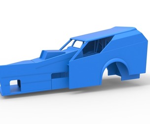 Shell of Vintage Dirt Modified stock car V7 Scale 1:25