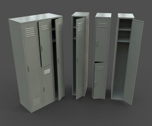 PBR School Gym Locker 04 - Pale Green