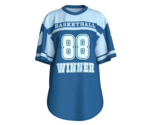 Girls Oversized Basketball Tshirt - Mesh V2 | Marvelous / Clo3d / obj / fbx
