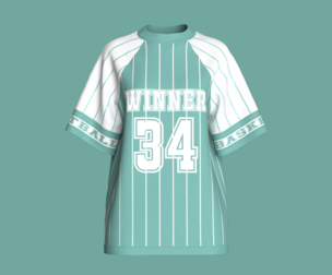 Girls Raglan Oversized Basketball Tshirt - Mesh | Marvelous / Clo3d / obj / fbx