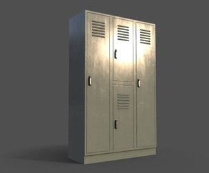PBR School Gym Locker 05 - Pale Green