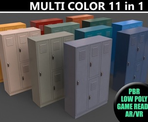 PBR School Gym Locker 05 - Multi Color