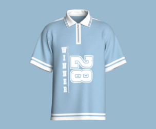 Men Basketball Winner Polo Shirt - Mesh V2 | Marvelous / Clo3d / obj / fbx