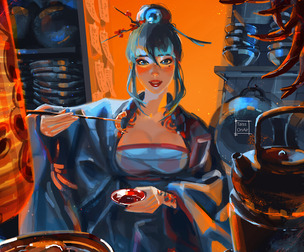 Would you like a piece? (my OC Witch)