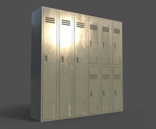 PBR School Gym Locker 06 - Pale Green