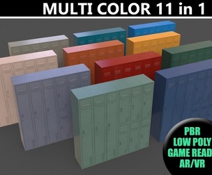 PBR School Gym Locker 06 - Multi Color