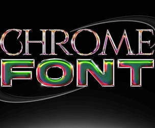 Abstract Chrome PSD Fully Editable Text Effect. Layer Style PSD Mockup Template
