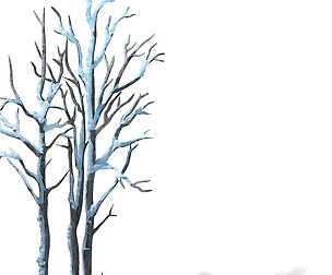 The game model of snow - white birch forest 01