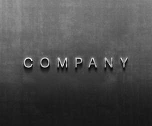 Company PSD Fully Editable Text Effect. Layer Style PSD Mockup Template