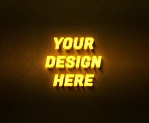 Shining Yellow PSD Fully Editable Text Effect. Layer Style PSD Mockup Template