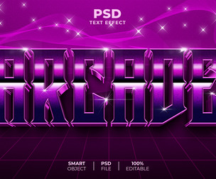 Arcade PSD Fully Editable Text Effect. Layer Style PSD Mockup Template