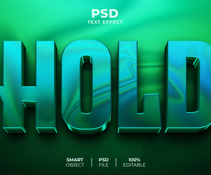 Hold PSD Fully Editable Text Effect. Layer Style PSD Mockup Template