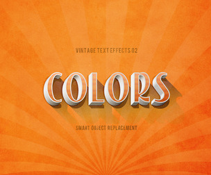3D Colors PSD Fully Editable Text Effect. Layer Style PSD Mockup Template