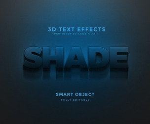 3D Shade PSD Fully Editable Text Effect. Layer Style PSD Mockup Template