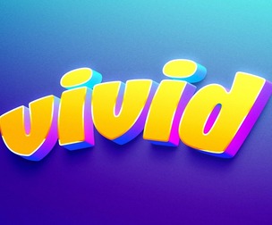 3D Vivid PSD Fully Editable Text Effect. Layer Style PSD Mockup Template