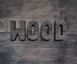 3D Wood PSD Fully Editable Text Effect. Layer Style PSD Mockup Template