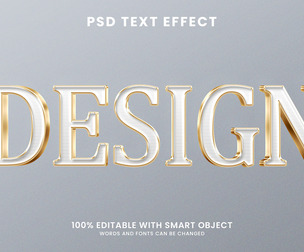 3D Design PSD Fully Editable Text Effect. Layer Style PSD Mockup Template