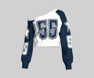 Girls Basketball Long Neck Sweatshirt | Marvelous / Clo3d / obj / fbx