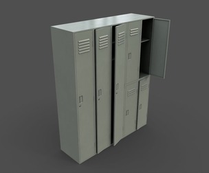 PBR School Gym Locker 07 - Pale Green