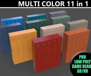 PBR School Gym Locker 07 - Multi Color