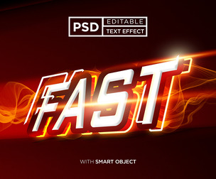 Fast PSD Fully Editable Text Effect. Layer Style PSD Mockup Template