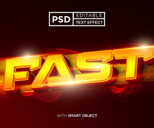 Fast PSD Fully Editable Text Effect. Layer Style PSD Mockup Template