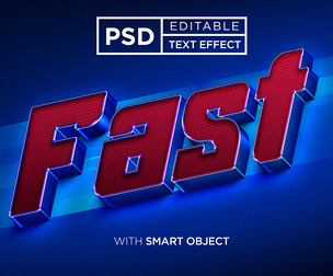 Fast PSD Fully Editable Text Effect. Layer Style PSD Mockup Template