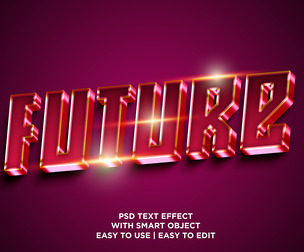Future PSD Fully Editable Text Effect. Layer Style PSD Mockup Template