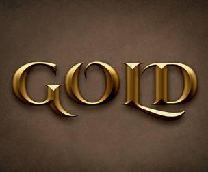 Gold PSD Fully Editable Text Effect. Layer Style PSD Mockup Template